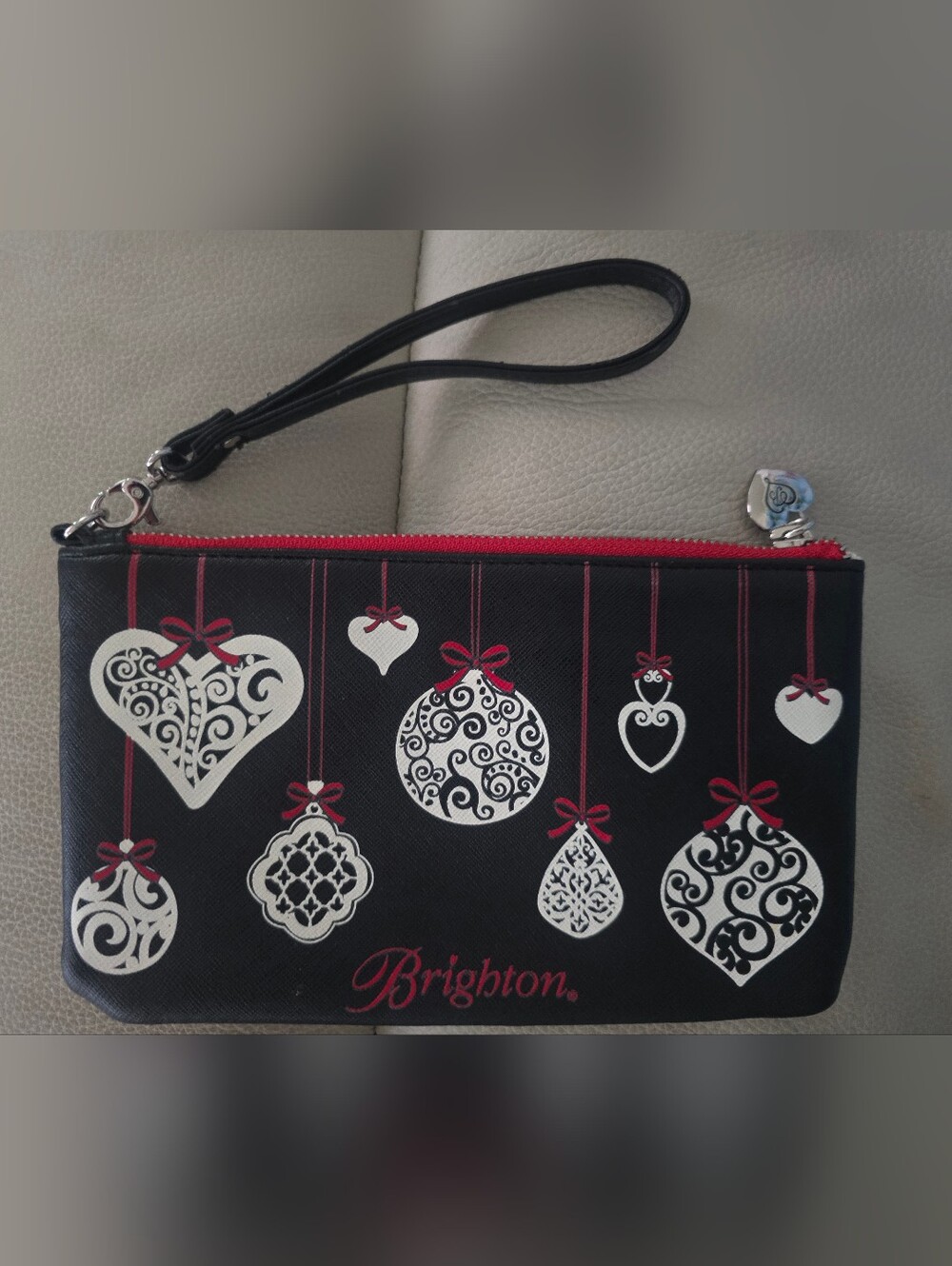 BRIGHTON ~ LOVE NOTES ~ WRISTLET ZIPPERED 8 1/2" X 5" POUCH REMOVABLE STRAP